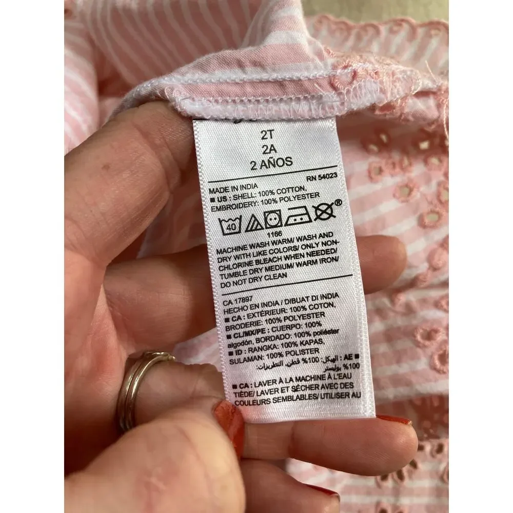Old Navy Pink Striped Toddlers Dress, Size 2T